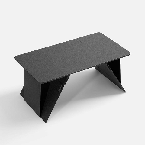Складной стол для ноутбука с беспроводной зарядкой Kickstand Table, серый - рис 3.