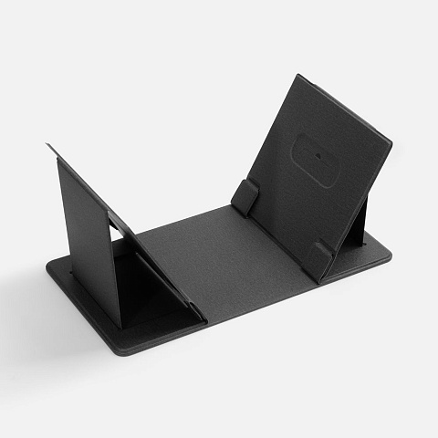 Складной стол для ноутбука с беспроводной зарядкой Kickstand Table, серый - рис 4.