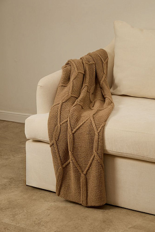 Плед Curve Verve, бежевый меланж - рис 6.